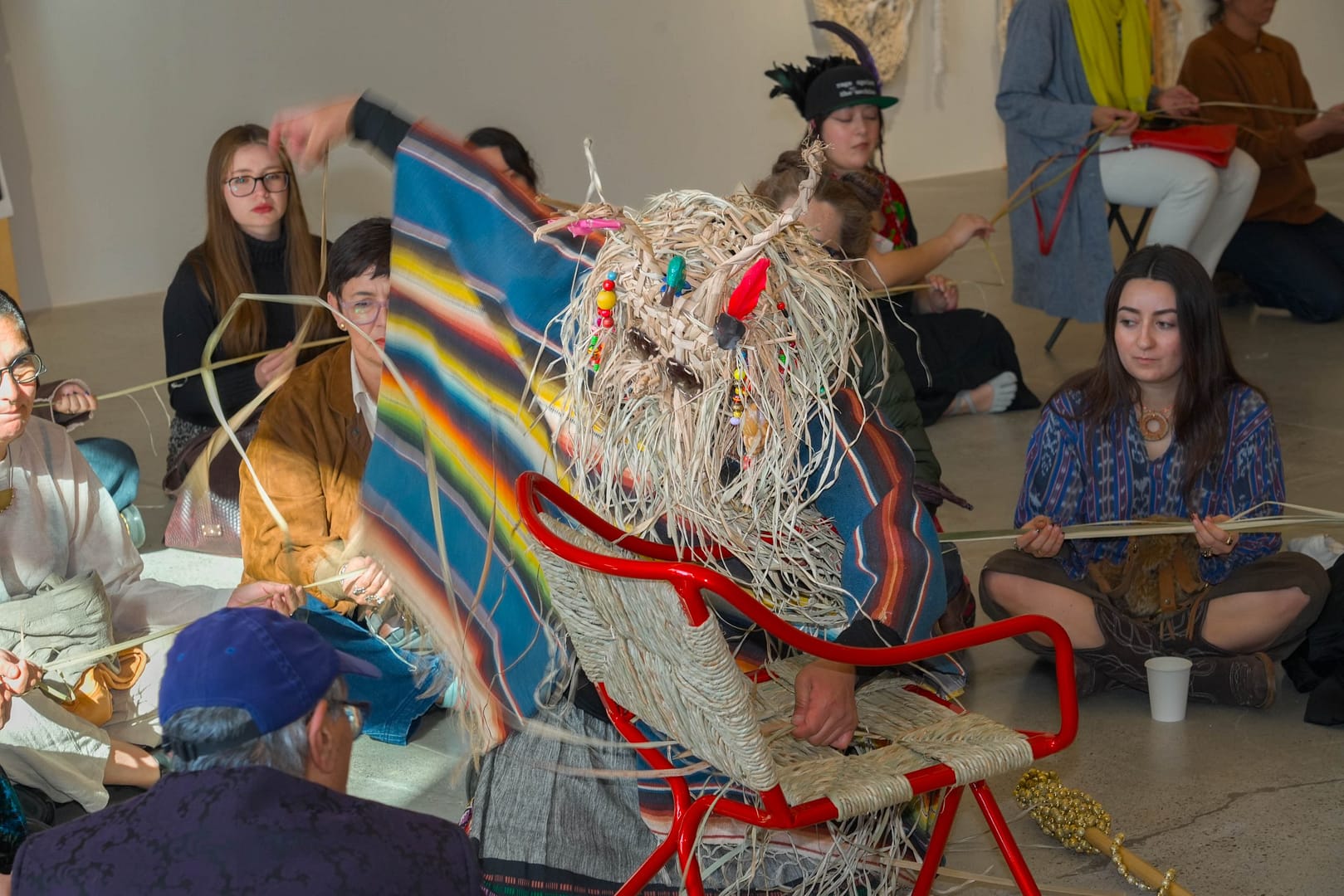 Weaving Performance at UCSD Mandeville’s “Border Craft” Exhibit